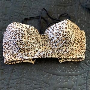 Corset back bandeau swim top